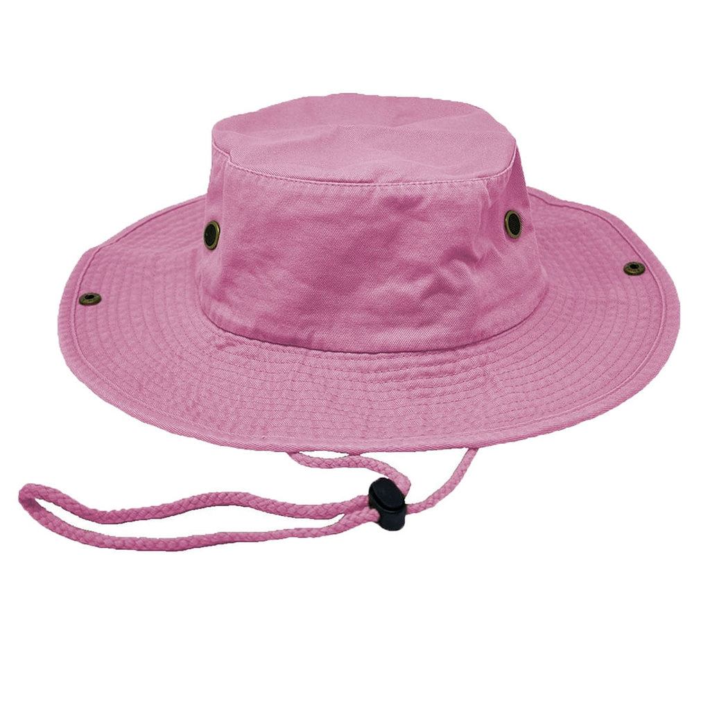 Glory Max Classic 100% Cotton Wide Brim Bucket Hat Summer Outdoor Boonie Pink Hats