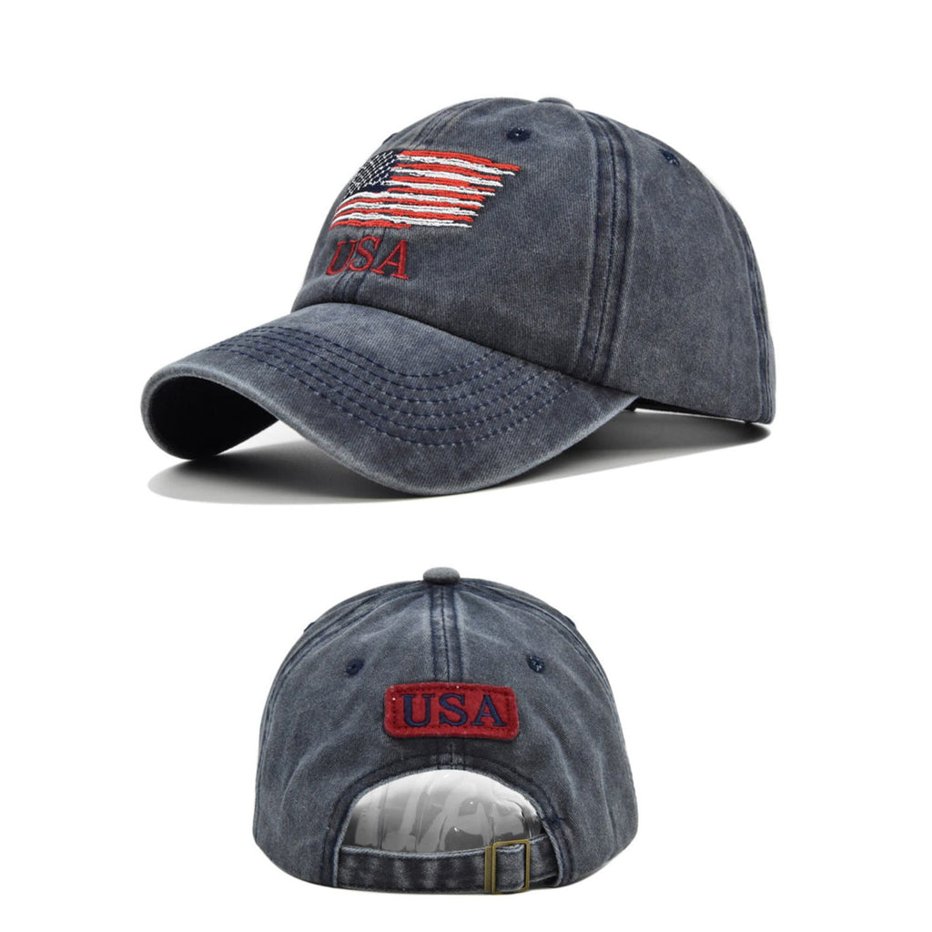 Vintage Baseball Hats for Men American Flag Patch Breathable Mesh Classic Baseball Caps Adjust Cotton Running Ball Hats