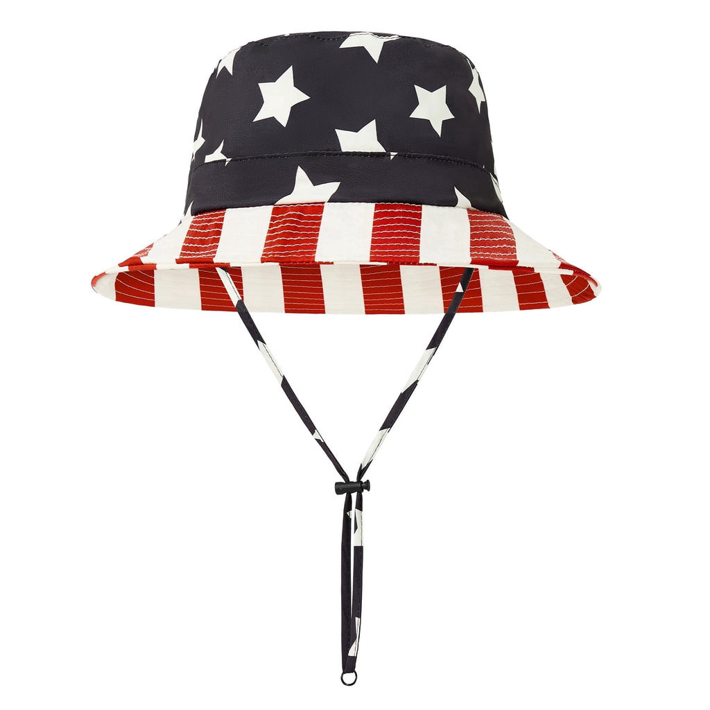 Zando 4th of July Bucket Hat for Men Women Patriotic American Flag Packable Waterproof Wide Brim Sun Hat Fishing Hiking