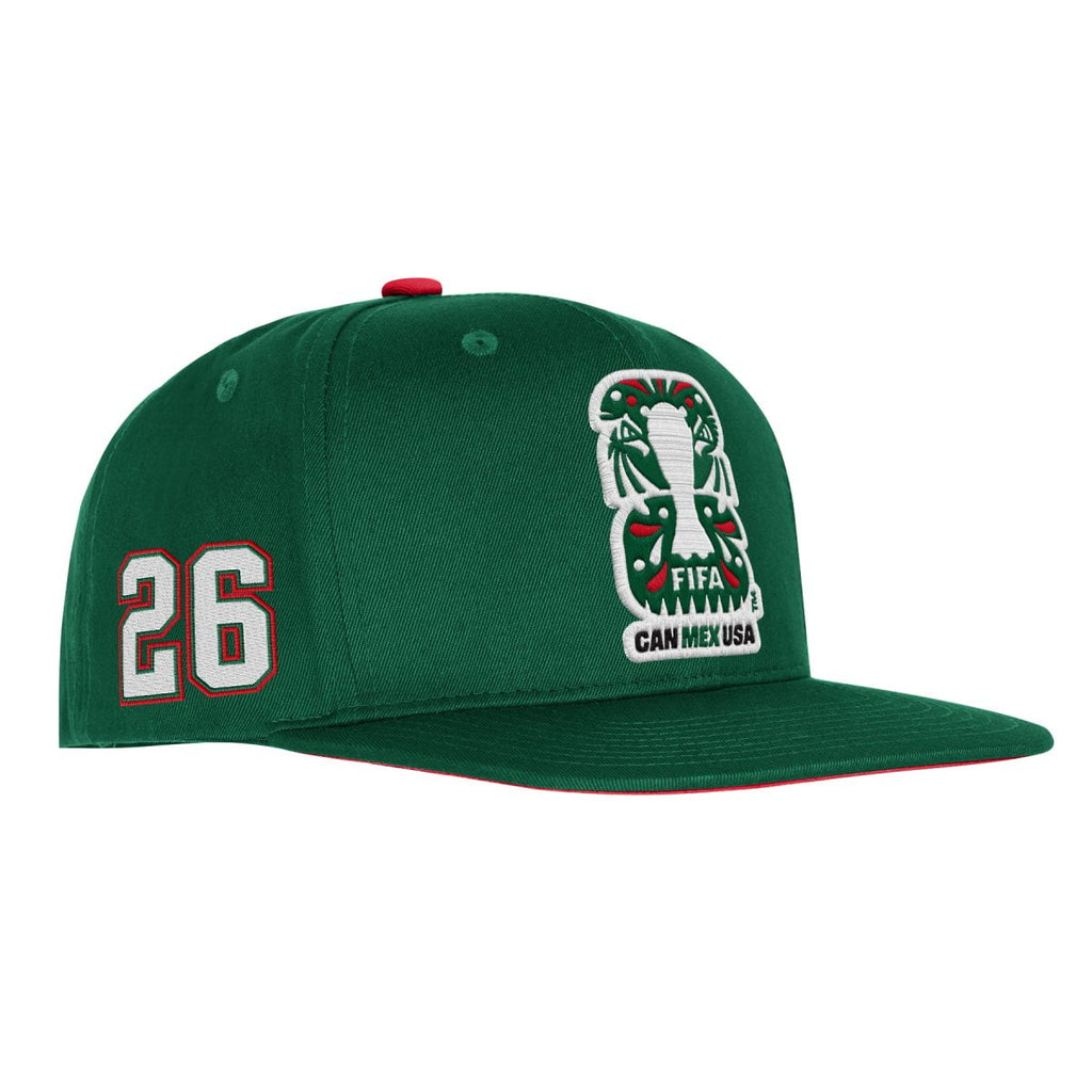 FIFA World Cup 2026 Men's Green Mexico FIFA 26 Flat Brim Snapback Soccer Hat