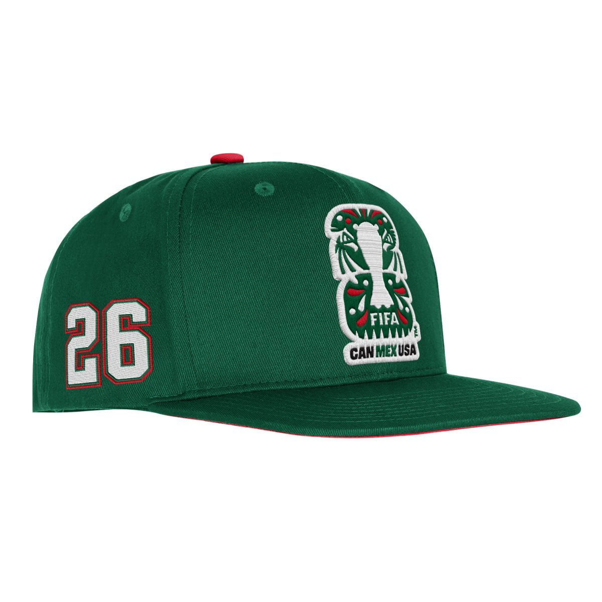 FIFA World Cup 2026 Men's Green Mexico FIFA 26 Flat Brim Snapback Soccer Hat