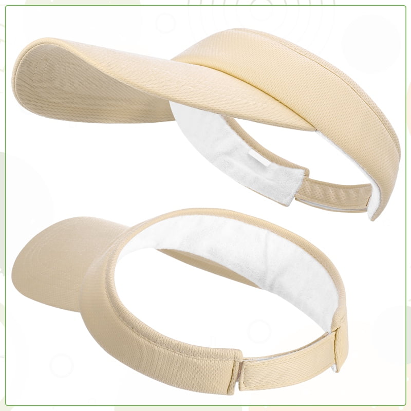 Hengguang 3 Pack Sports Sun Visor Men Women, Golf Visor with Velcro, Ladies Solid Visor Hat for Running, Tennis, Beach